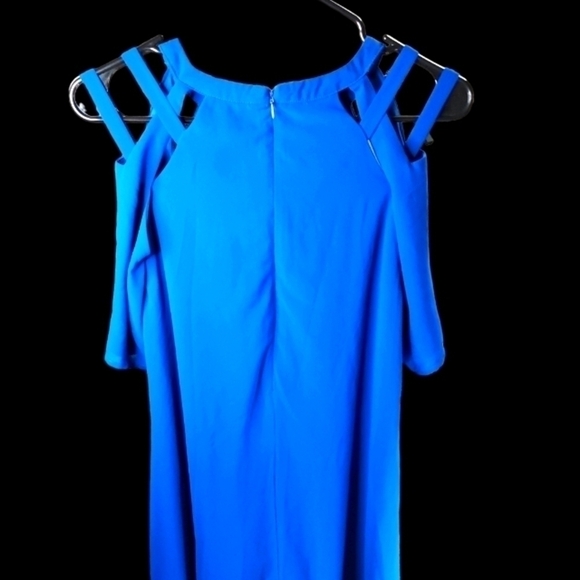Loveriche Med royal blue dress open Shoulder - Picture 10 of 12